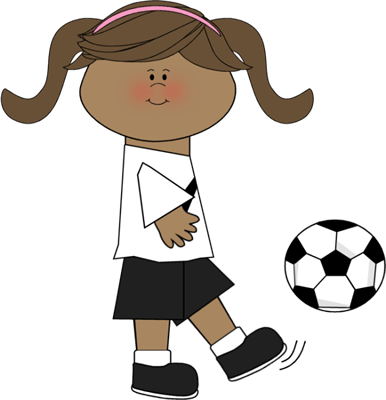 Girl Kicking Soccer Ball Clip Art - Girl Kicking Soccer Ball Image