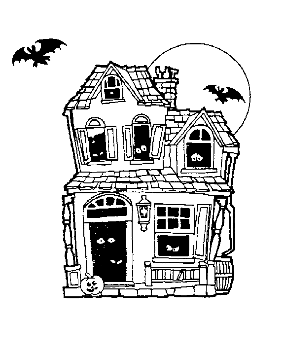 free haunted house silhouette clip art - photo #48
