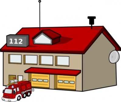 Download Fire Station Clip Art Vector Free | City, Map And Building