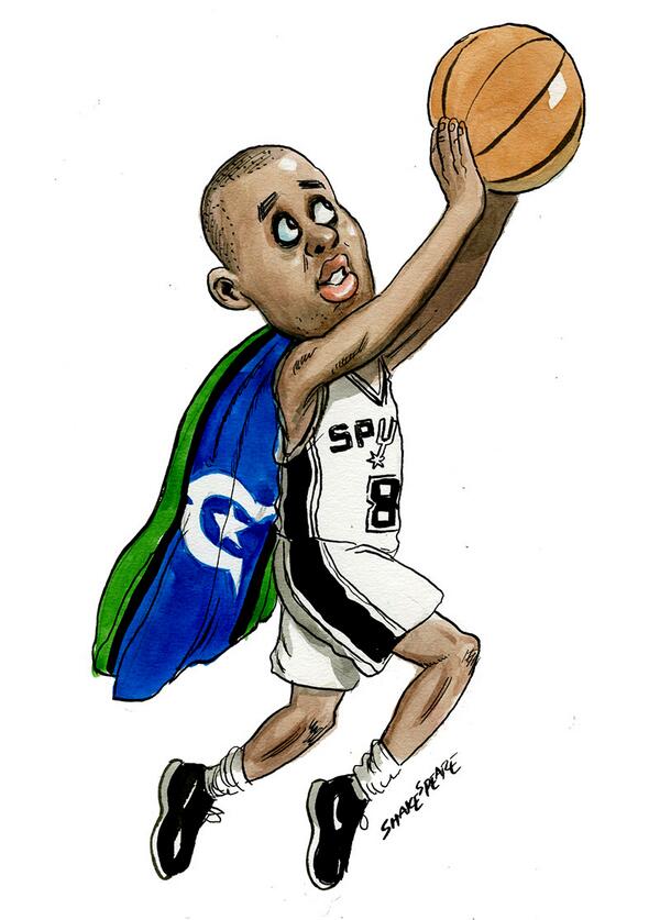Superb caricature of @spurs guard @Patty_Mills by @johnshakespeare ...