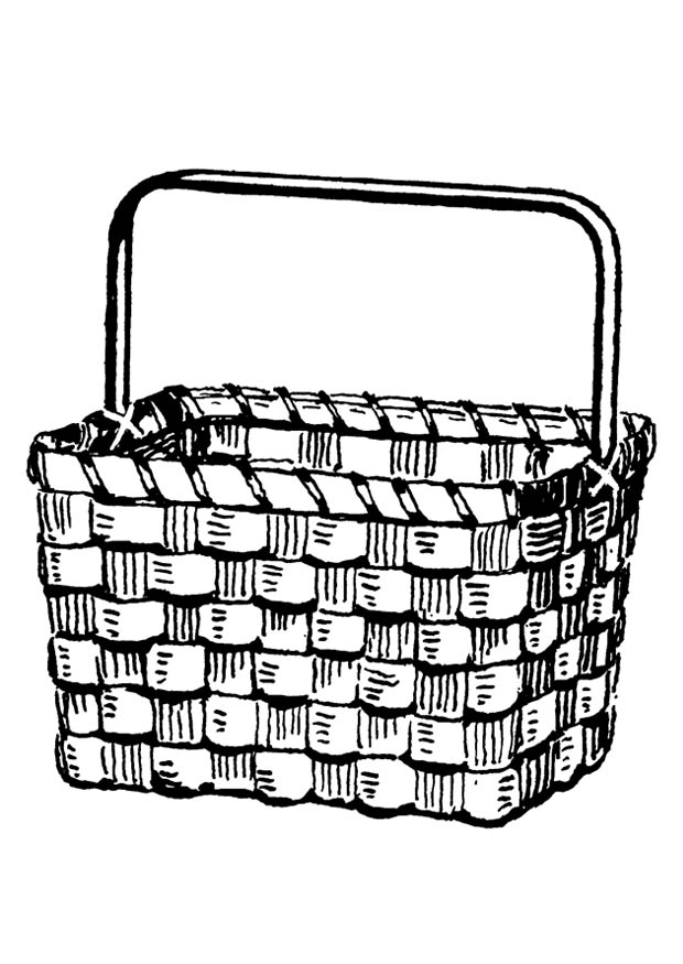 Apple Basket Coloring Page