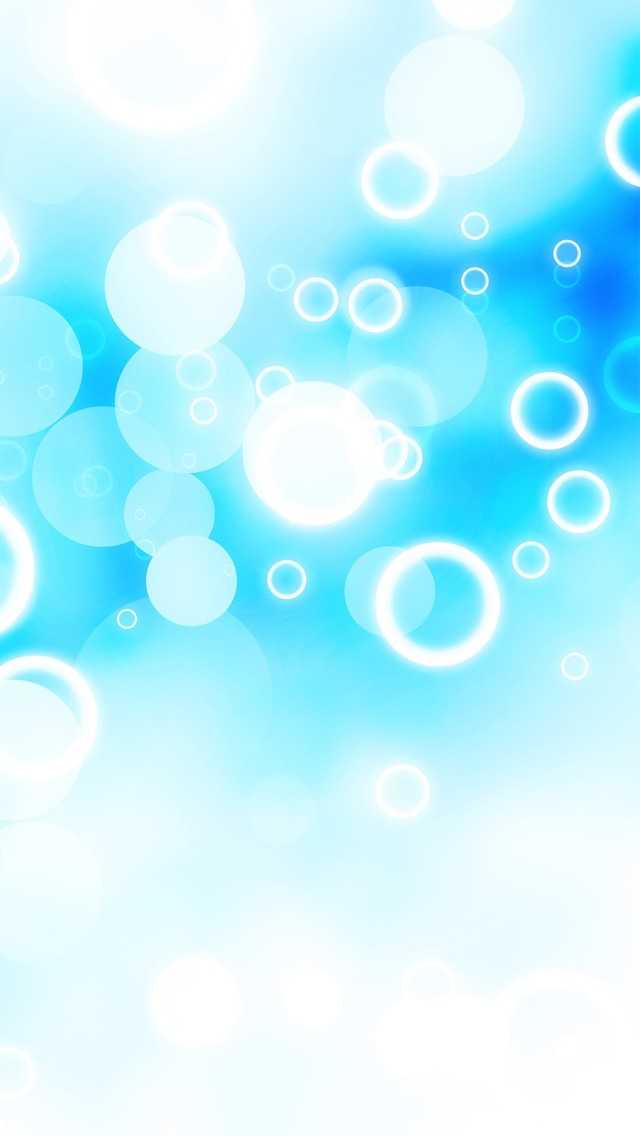 Glowing bubbles and rings Mobile Wallpaper 3143