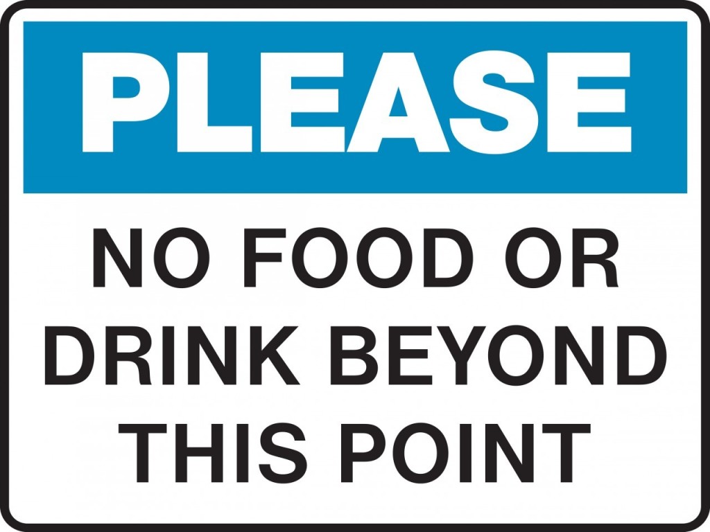 No Food Or Drink Sign Free Printable