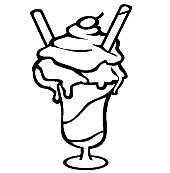 Sundae Ice Cream Coloring Pages - Foods Coloring pages of ...