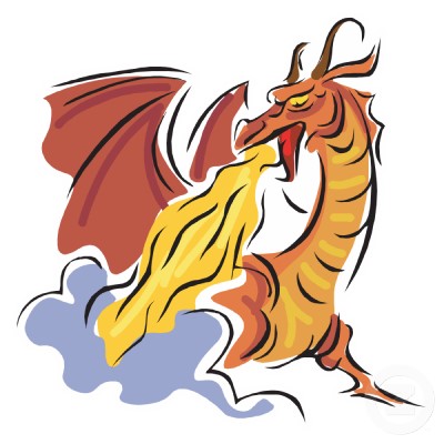 Pix For > How To Draw A Dragon Breathing Fire For Kids
