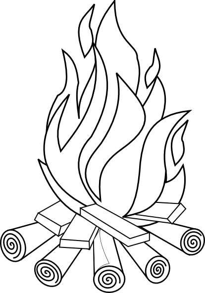 Fire Line Art clip art - vector clip art online, royalty free ...
