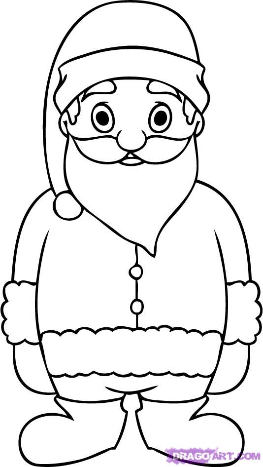 How to Draw Santa, Step by Step, Christmas Stuff, Seasonal, FREE ...