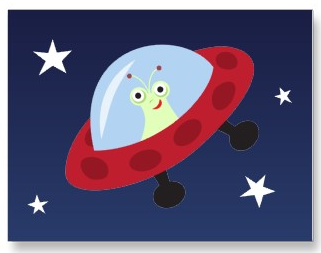 Pix For > Cartoon Aliens In Spaceships