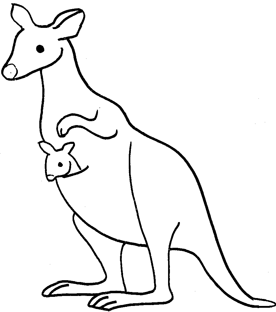 free clip art kangaroo outline - photo #2