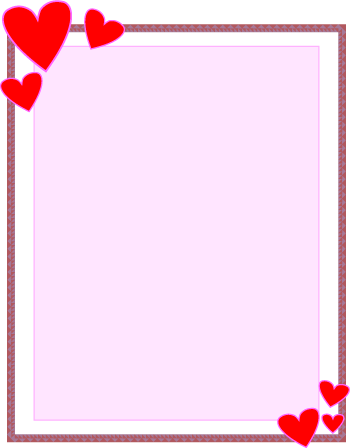 Valentine Page Borders for Paper Crafts and Scrapbooking - Hearts ...