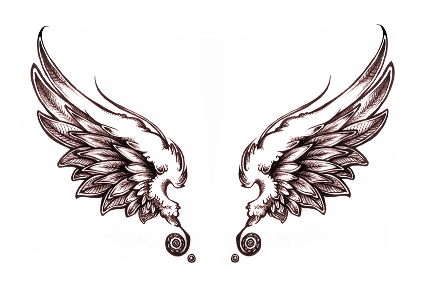 Wings Tattoo Outline | eyecatchingtattoos.