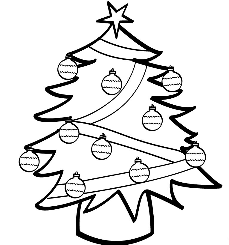 Download Simple Christmas Tree Coloring Pages Or Print Simple ...