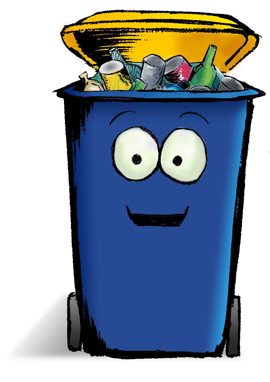 Pix For > Cartoon Recycle Trash Can - Cliparts.co
