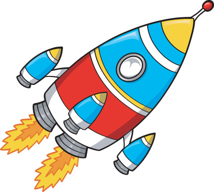 Cartoon style rocket - Vector Cartoon free download