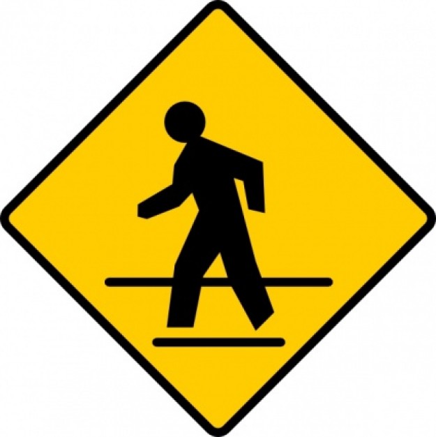 Us Crosswalk Sign clip art Vector | Free Download