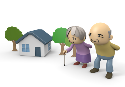 Home | elderly | couple | Illustration | Free material