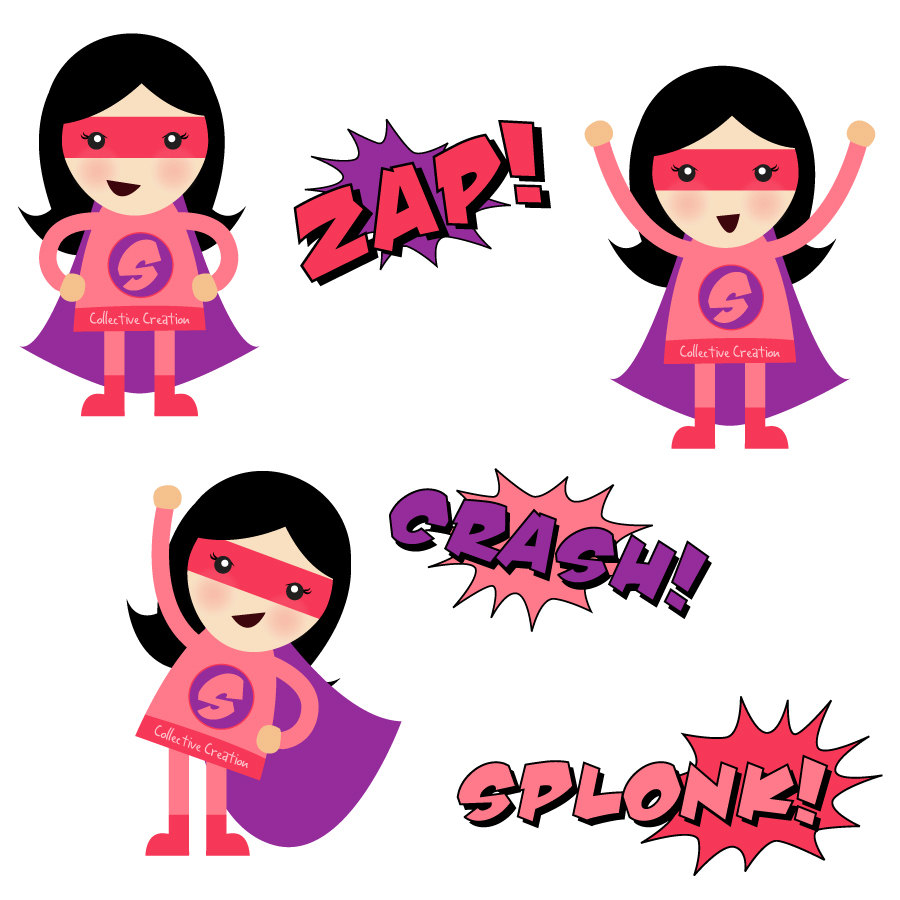 Super Hero Words Clip Art | Clipart Panda - Free Clipart Images