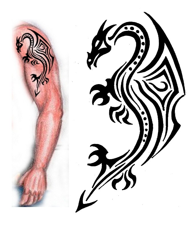 deviantART: More Like Tribal Dragon tattoo design by thehoundofulster