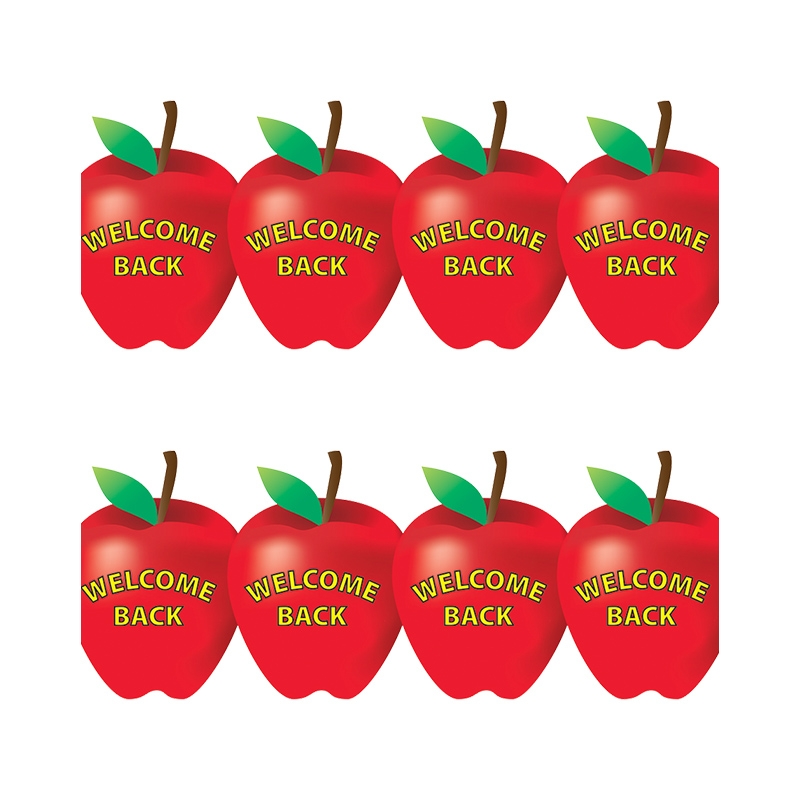 Classroom Borders with Welcome Back to School Apples | Bulletin ...