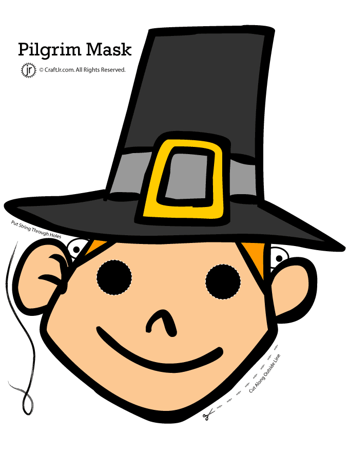 Thanksgiving Mask - Pilgrim Man | Craft Jr.