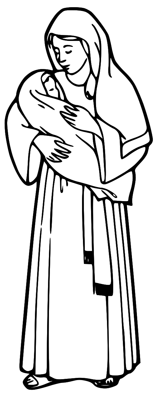 clipart of baby jesus and mary - photo #20