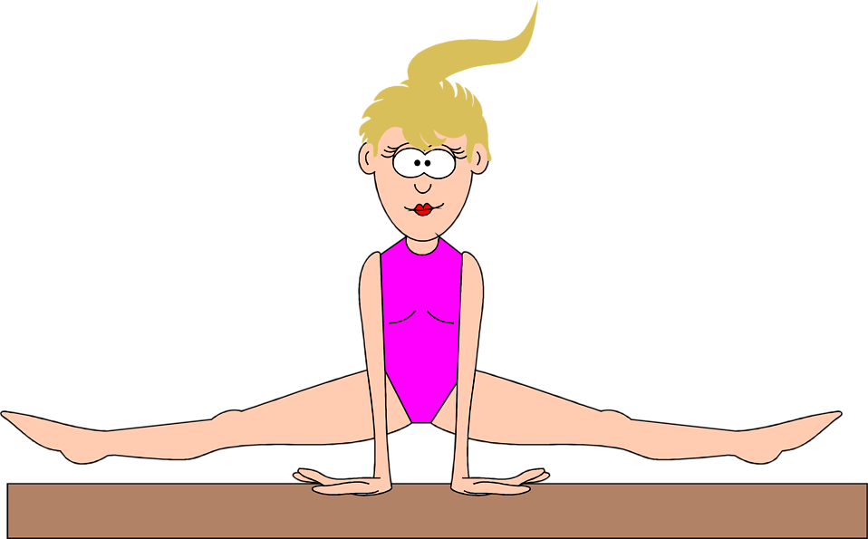 Free Stock Photos | Illustration of a woman doing gymnastics on a ...