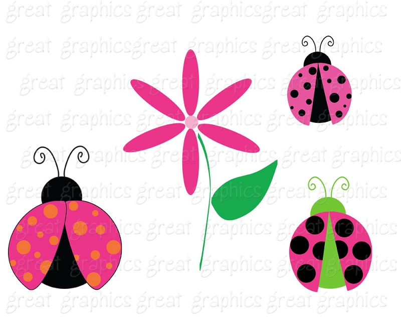 pink ladybug clip art free - photo #27