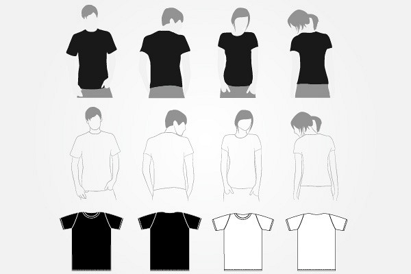 Vector T-shirt Template Set | TopVectors.com