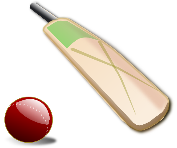 Cricket Bat And Ball Clip Art at Clker.com - vector clip art ...