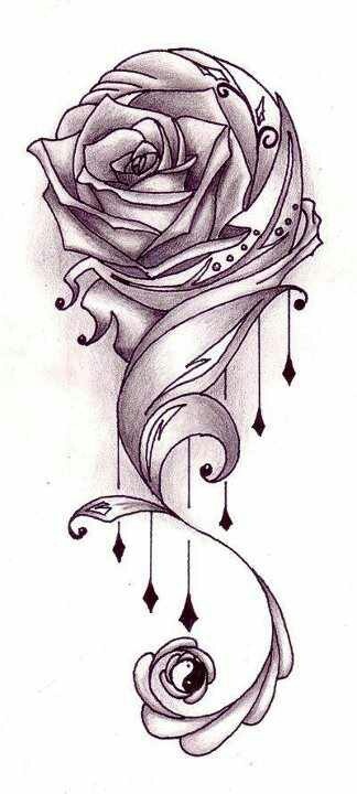 Beautiful rose drawing | Roses | Pinterest