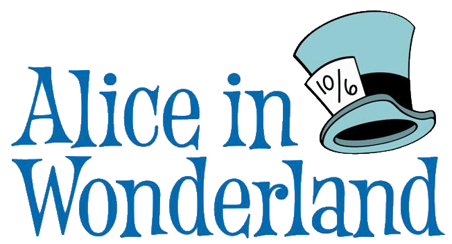 alice in wonderland black and white clipart - photo #35