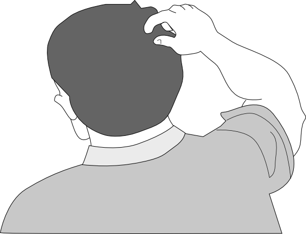 Scratching Head clip art - vector clip art online, royalty free ...