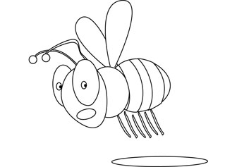 Busy Bee coloring drawing