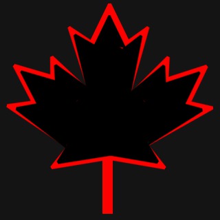 Canada Maple Leaf - Black Red Outline » Emblems for Battlefield 4 ...