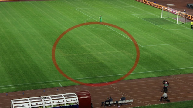 Someone Maybe Probably Etched A Swastika Onto The Pitch In Croatia