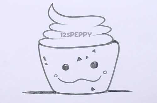 Draw Cupcake Cartoon images