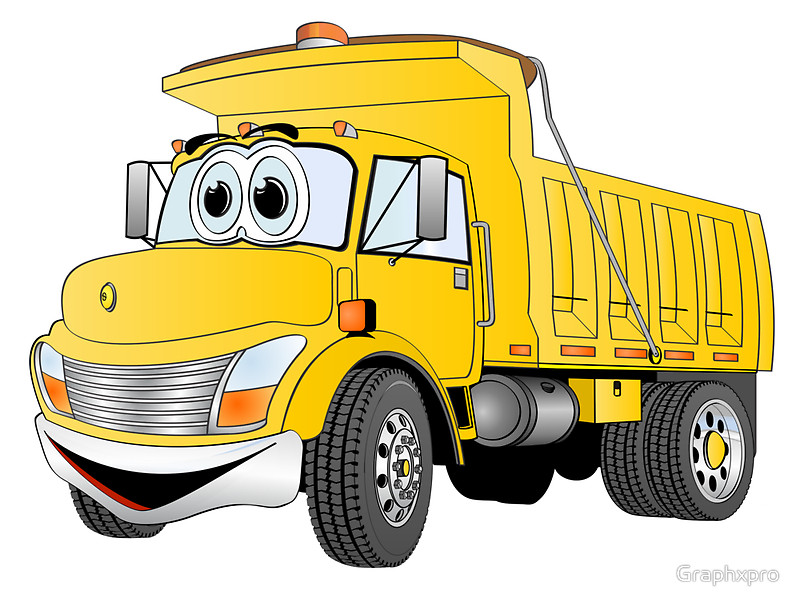 Dump Truck Cartoon Dumptruck Drawing: Posters | Redbubble