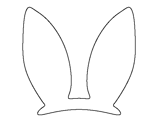 Easter Bunny ears pattern. Use the printable outline for crafts ...