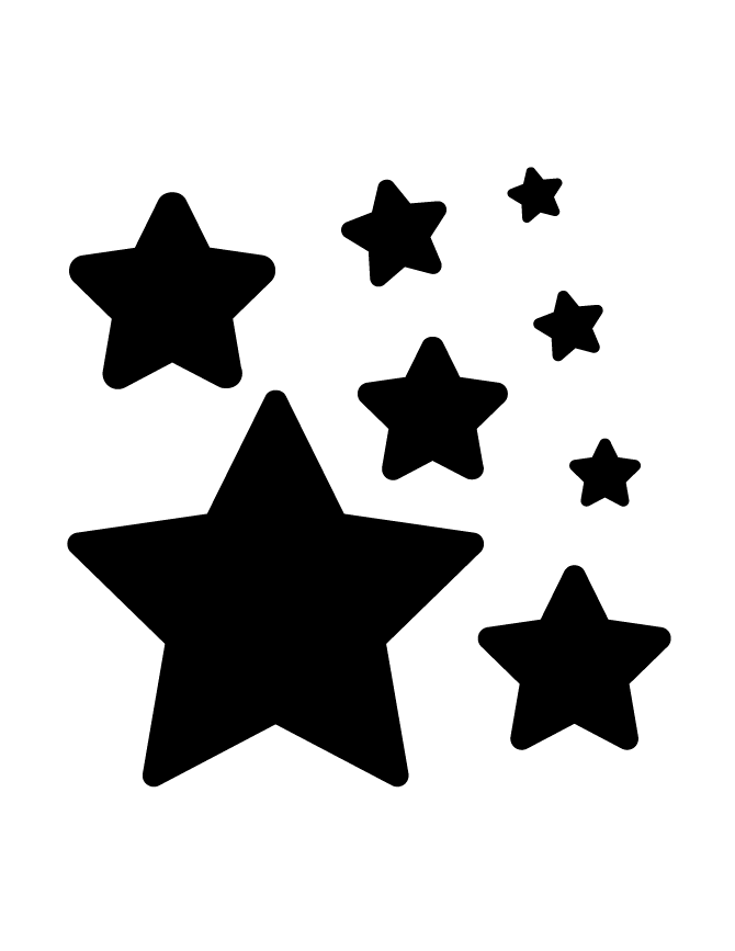 Two Stars Silhouette | H & M Coloring Pages
