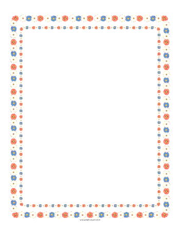 Double rows of flowers in a full frame border clip art or ...