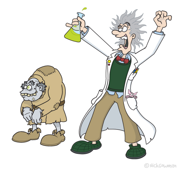 Mad Scientist Cartoon - Cartoon Illustration in Salisbury ...