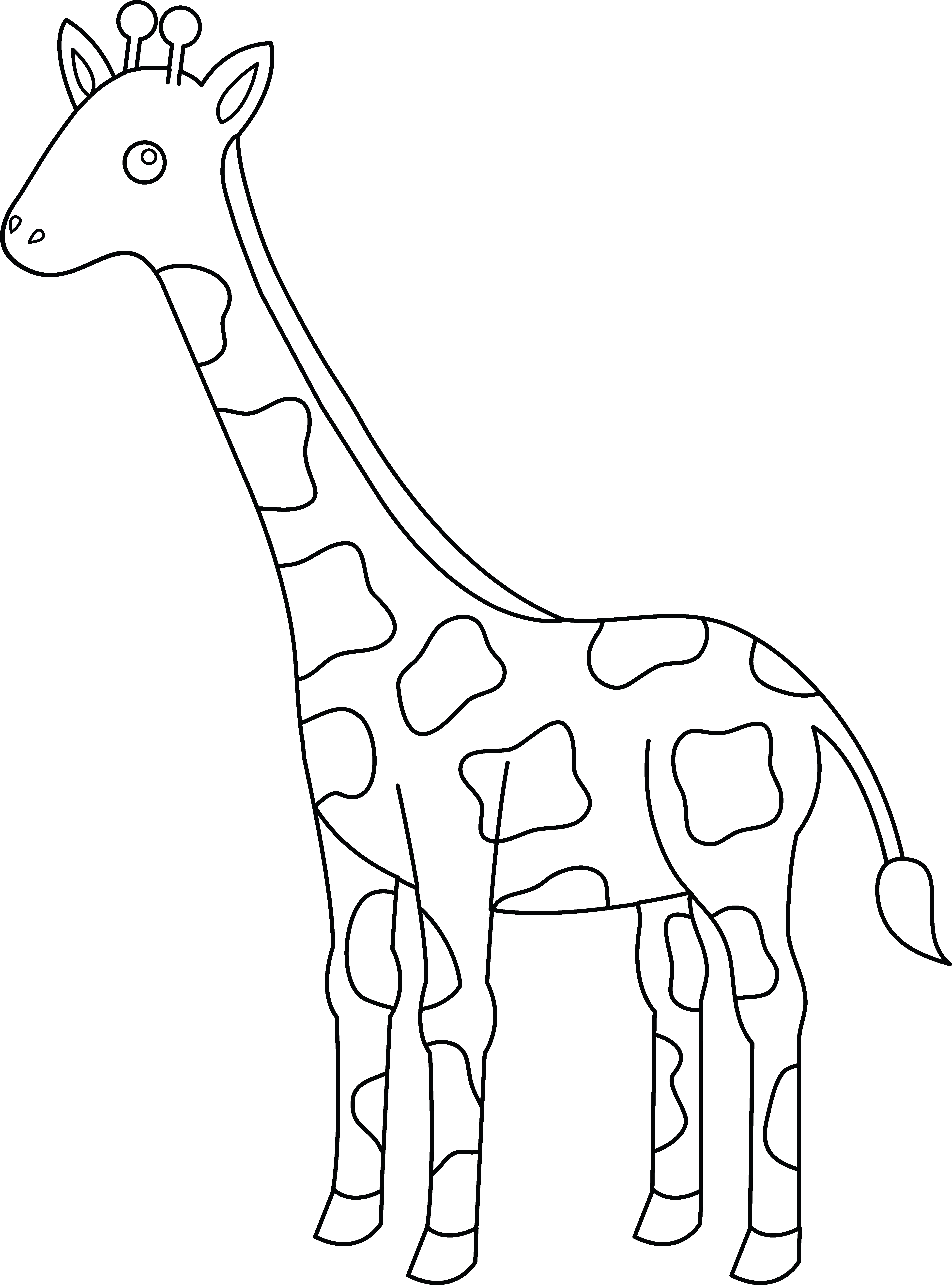 Animal Head Outline Giraff Cliparts.co