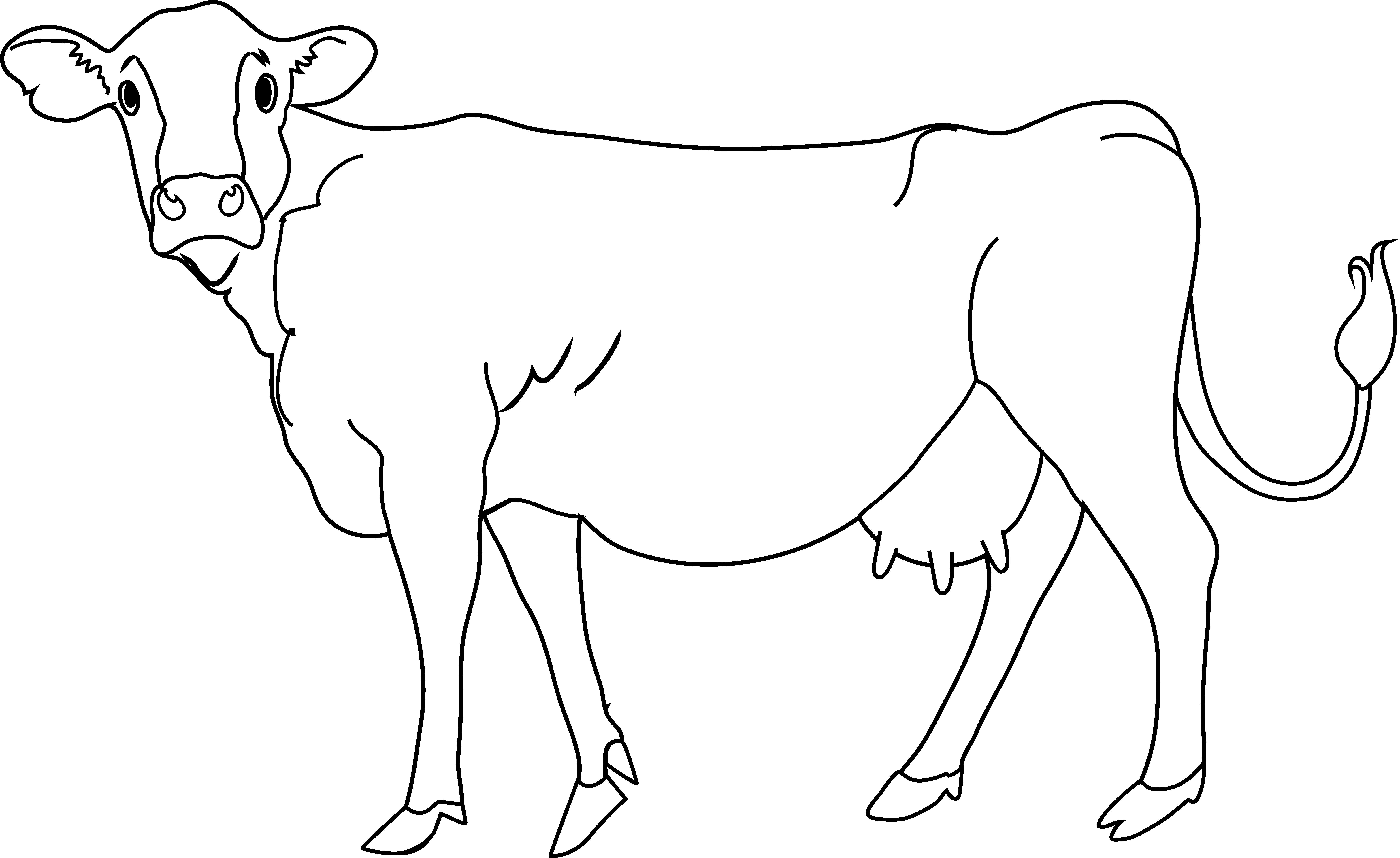 Black And White Cow Clipart Cow coloring page - free clip ...