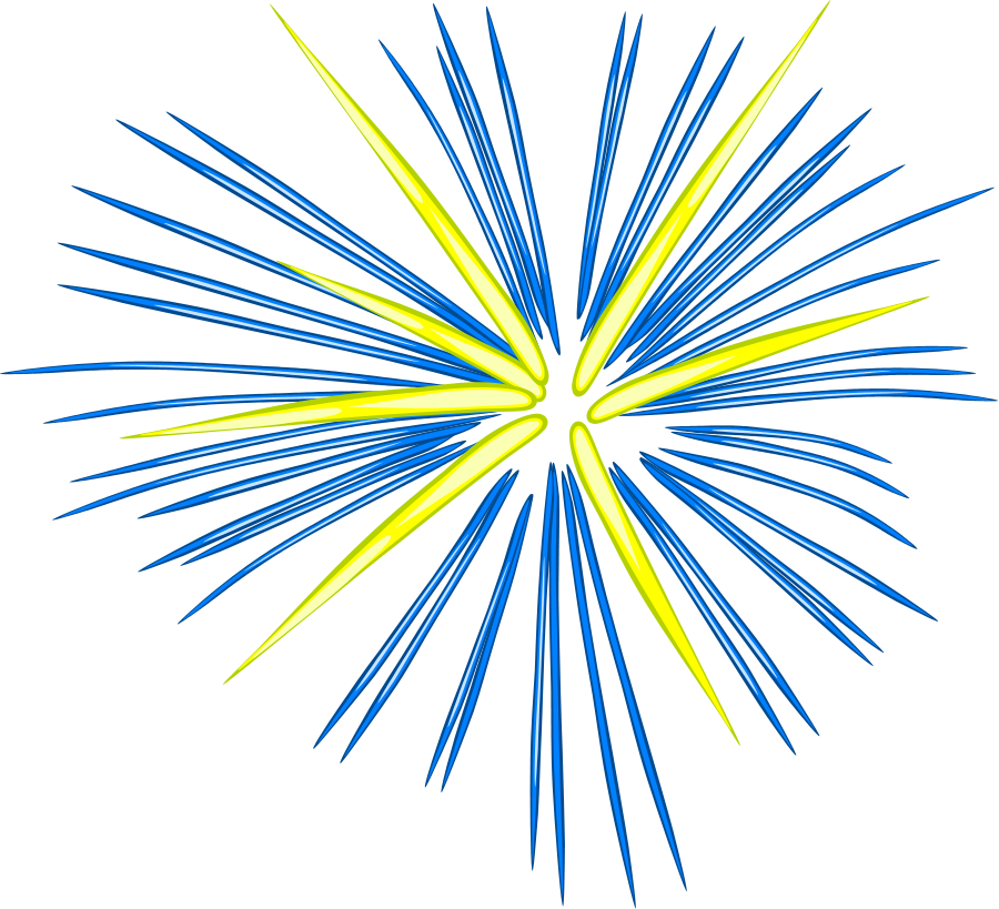 Blue Fireworks SVG Vector file, vector clip art svg file ...