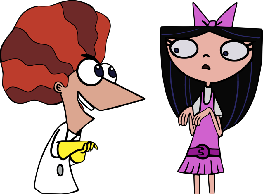 Isabella and Mad Scientist Phineas (HD) by jaycasey on deviantART