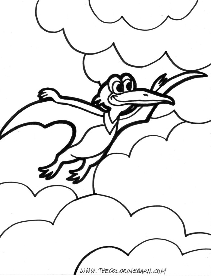 Flying Dinosaur Coloring Pages | Dinosaurs Pictures and Facts