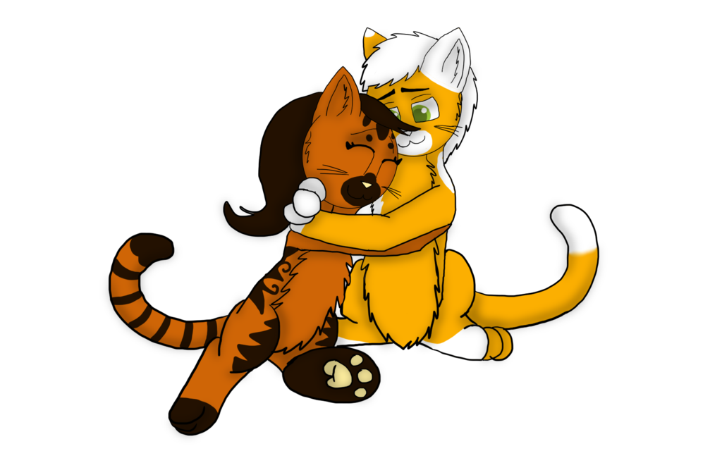 Request: Goldpelt and Flameline Hugging by FaithLeafCat on deviantART