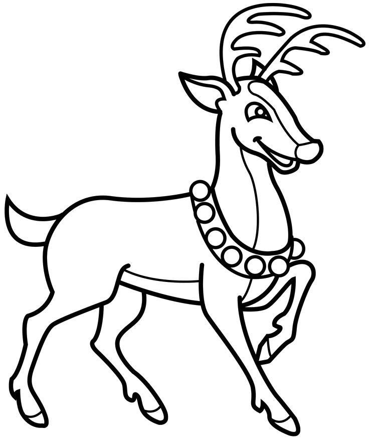  Reindeer Christmas Coloring Pages for Kids
