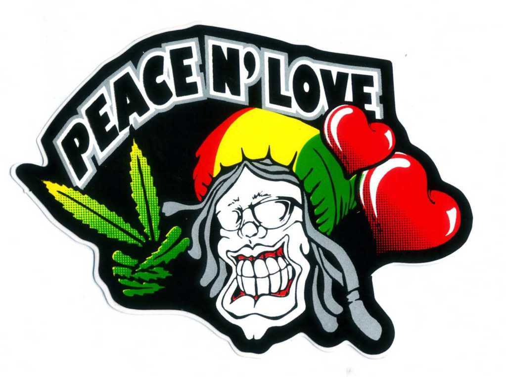 Rasta Reggae Sticker Weed 420 Decal 06, Rasta Decals, Reggae ...