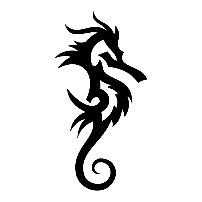TATTOOS: Dragon Tattoo Stencils # 1